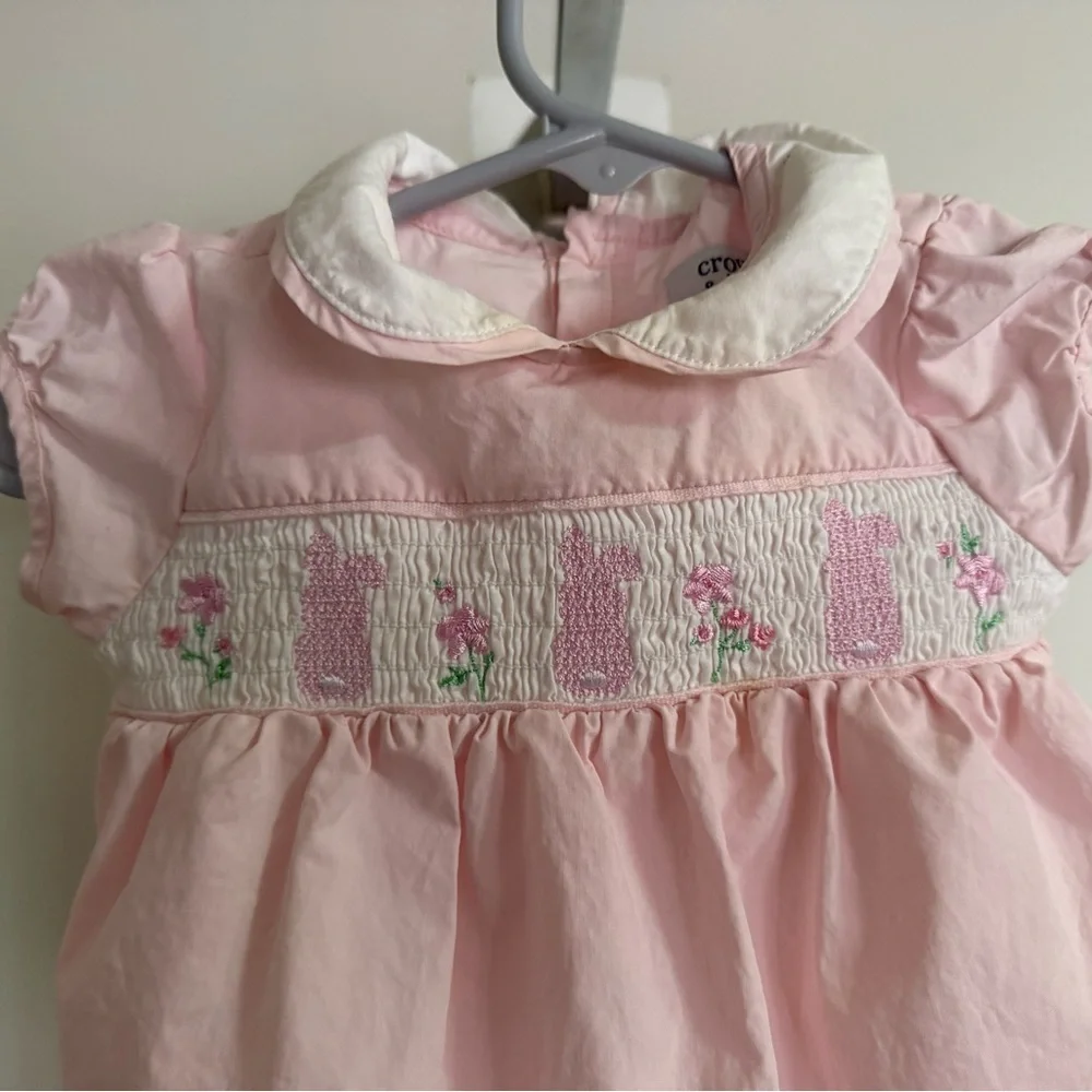 Crown & Ivy Smocked Bunny Bubble Romper